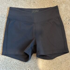 Athleta XXS grey gray nylon/spandex shorts